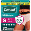 Depend FIT-FLEX Adult Incontinence Underwear for Women, Maximum Absorbency, S, Blush, 32 Count 🍁 All In One Marketplace Canada