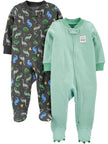 Simple Joys by Carter's Boys' 2-Pack Cotton Footed Sleep and Play, Dinosaur Print, 3-6 Months 🍁 All In One Marketplace Canada
