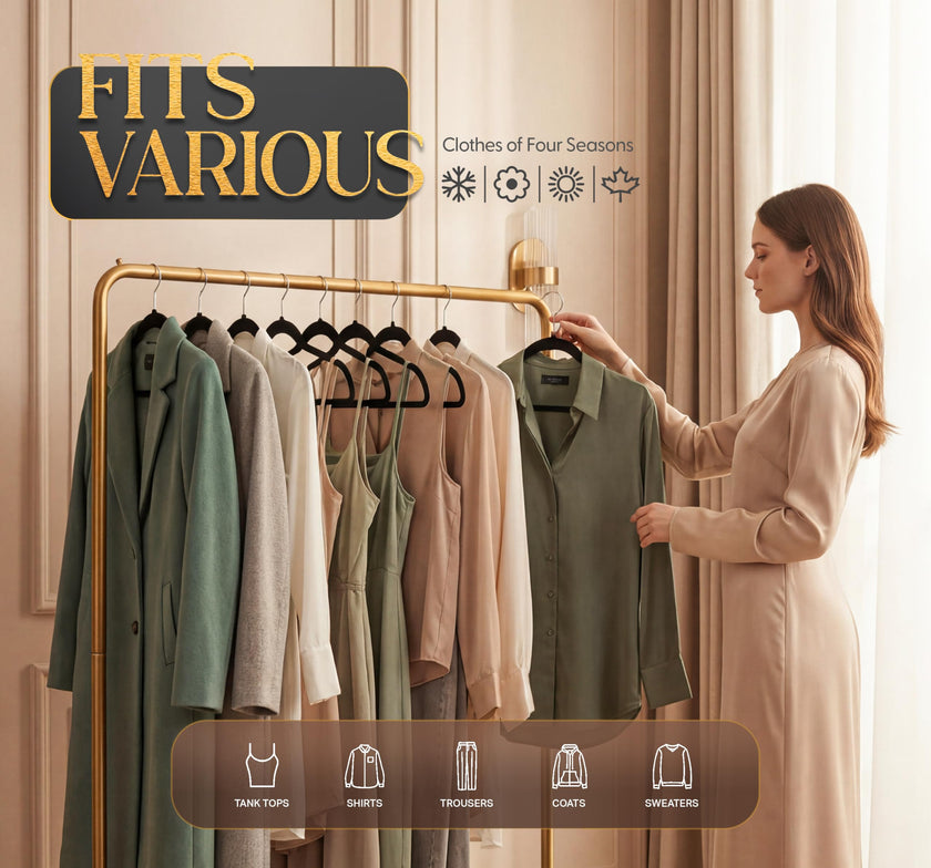 Beddora Black Velvet Hangers 50 Pack,Heavy Duty Coat Hanger for Closet - Felt Hangers for Space Saving Clothes Hanger - Pant Hanger for Shirts, Jackets,Dresses,Suit 🍁 All In One Marketplace Canada