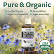 Organic Black Seed Oil | Cold Pressed Pure Black Cumin Seed Oil | Antioxidant, Blood Sugar & Liver Support | 100% Pure, Virgin Nigella Sativa | Zero Additives, Vegan & Non-GMO | 240ml (8 oz.) 🍁 All In One Marketplace Canada
