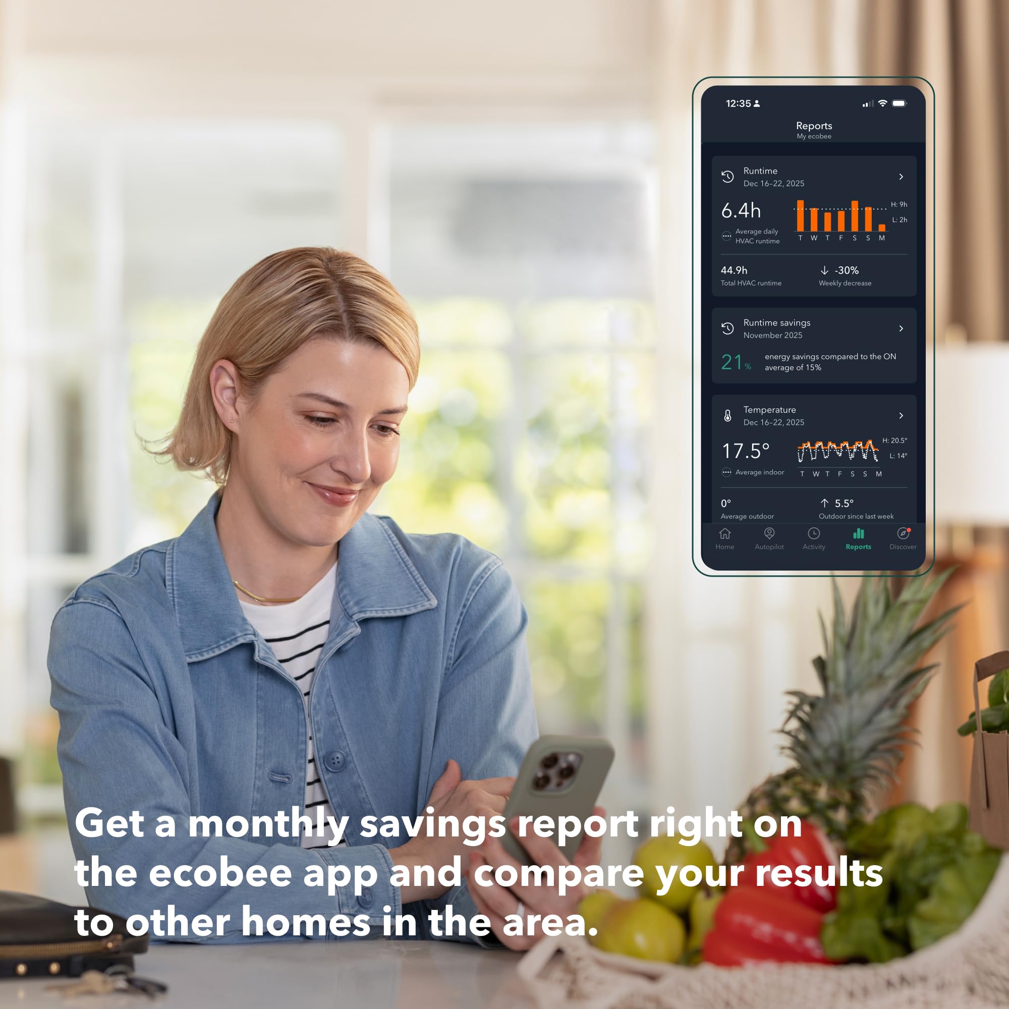 ecobee New Smart Thermostat Enhanced - Programmable Wifi Thermostat - Works with Siri, Alexa, Google Assistant - Energy Star Certified - Smart Home 🍁 All In One Marketplace Canada
