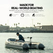 Newport Vessels NV-Series 46lb Thrust Saltwater Transom Mounted Trolling Electric Trolling Motor w/ LED Battery Indicator & 30