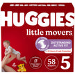 Huggies Size 5 Diapers, Little Movers Baby Diapers, Size 5 (27+ lbs), 58 Count 🍁 All In One Marketplace Canada