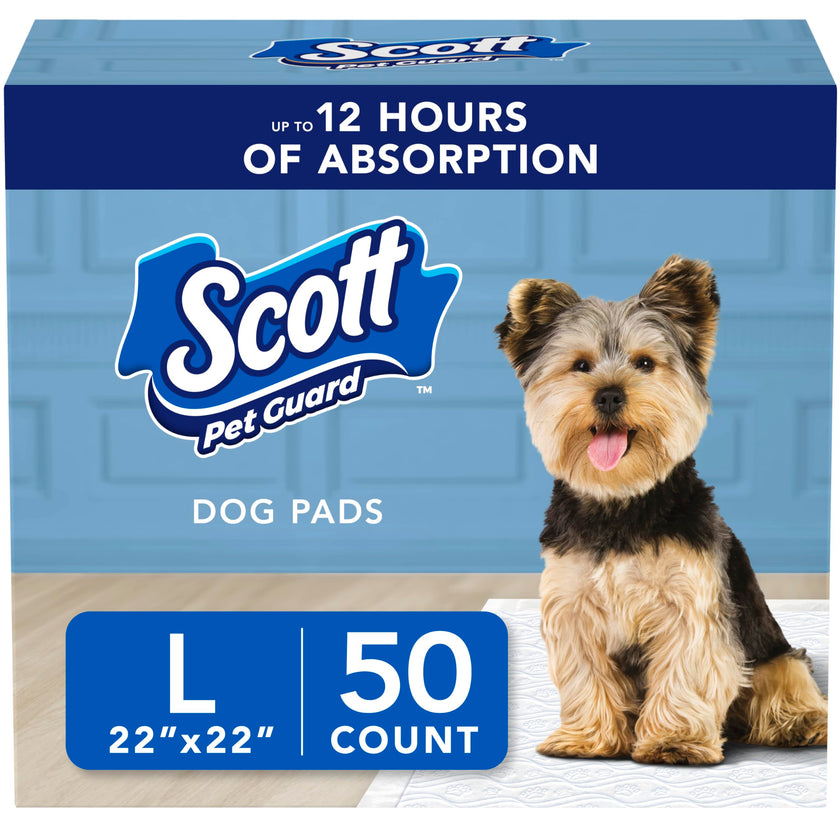 Scott Pet Guard Dog Pads, 12 Hour Odor Control, Large, 22