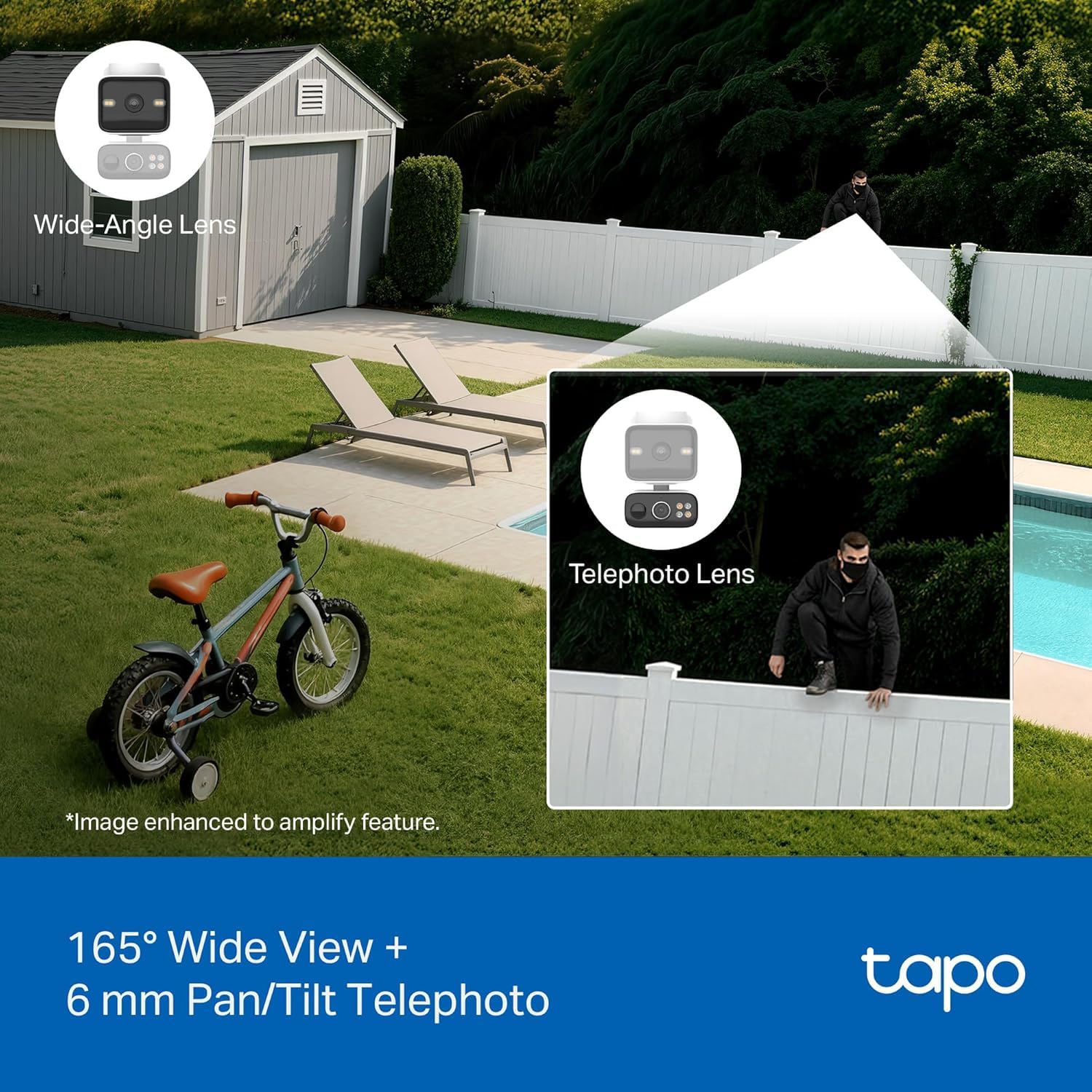 Tapo 2K Dual Lens 360° Pan/Tilt Security Battery Camera Wireless w/Solar Panel, 165° Wide View + 6mm Telephoto, Free Person/Vehicle Detection, SD/Cloud Storage, Works w/Alexa & Google (Tapo C645D KIT) 🍁 All In One Marketplace Canada