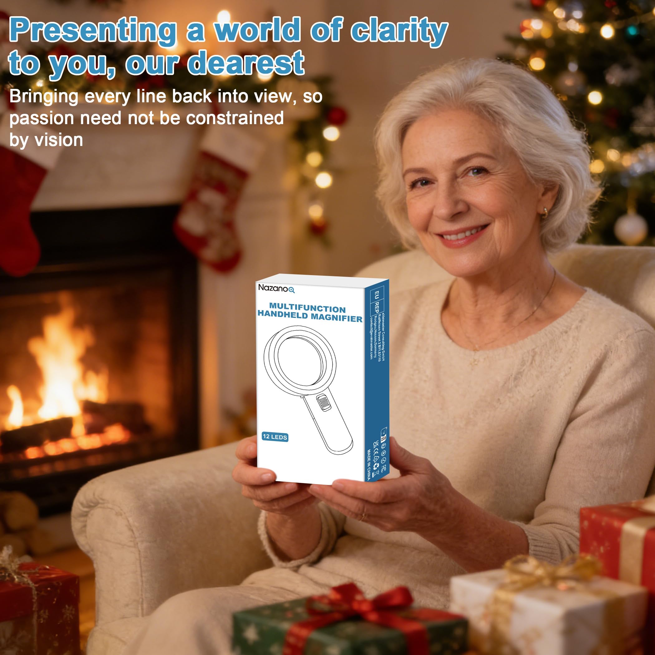 Ultra-Clear Magnifying Glass with Light, Lightweight Handheld Reading Magnifier with 12 LED, Optical Glass Lens for Seniors, Macular Degeneration, Close Work, Coins & Pill Bottle 🍁 All In One Marketplace Canada