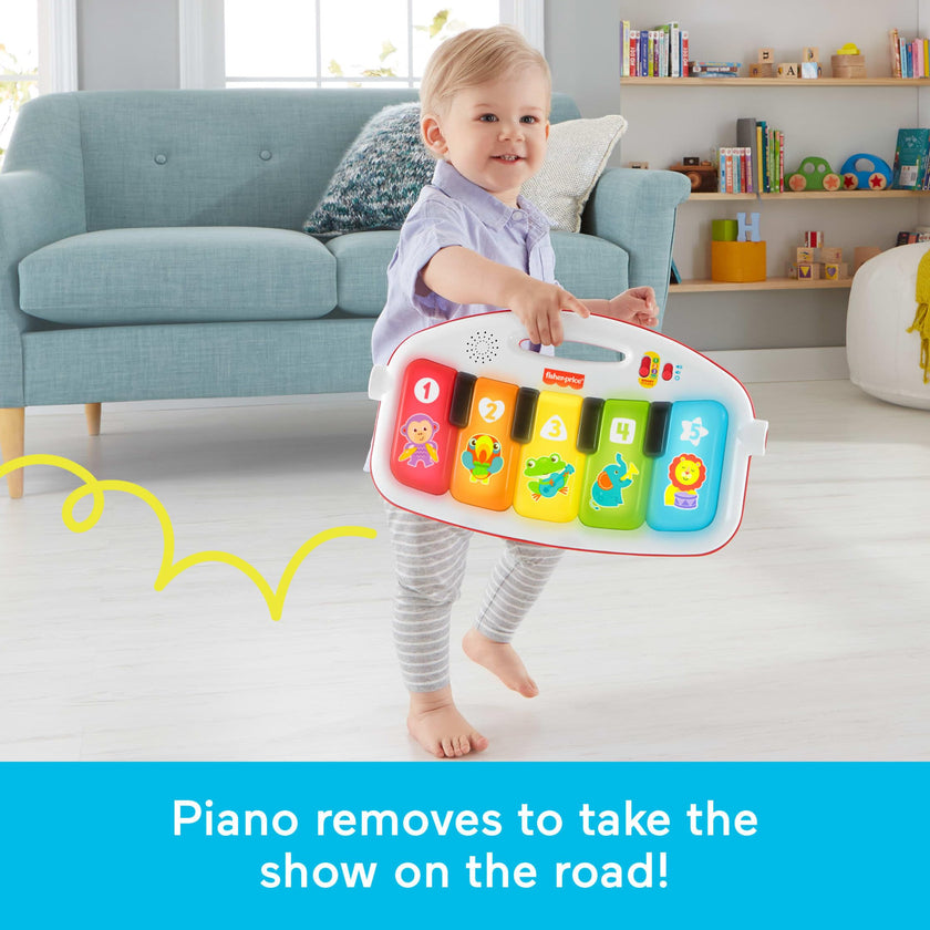 Fisher-Price Baby Playmat Deluxe Kick & Play Piano Gym Learning Toy & 2 Maracas Soft Rattles for Newborn to Toddlers Ages 0+ Months 🍁 All In One Marketplace Canada