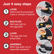 Hamilton Beach Dual Breakfast Sandwich Maker with Audible Timer, Ready in 5 Minutes, Removable Dishwasher Safe PFAS-Free Non-Stick Egg Cooker Ring, Silver (25490MNC) 🍁 All In One Marketplace Canada
