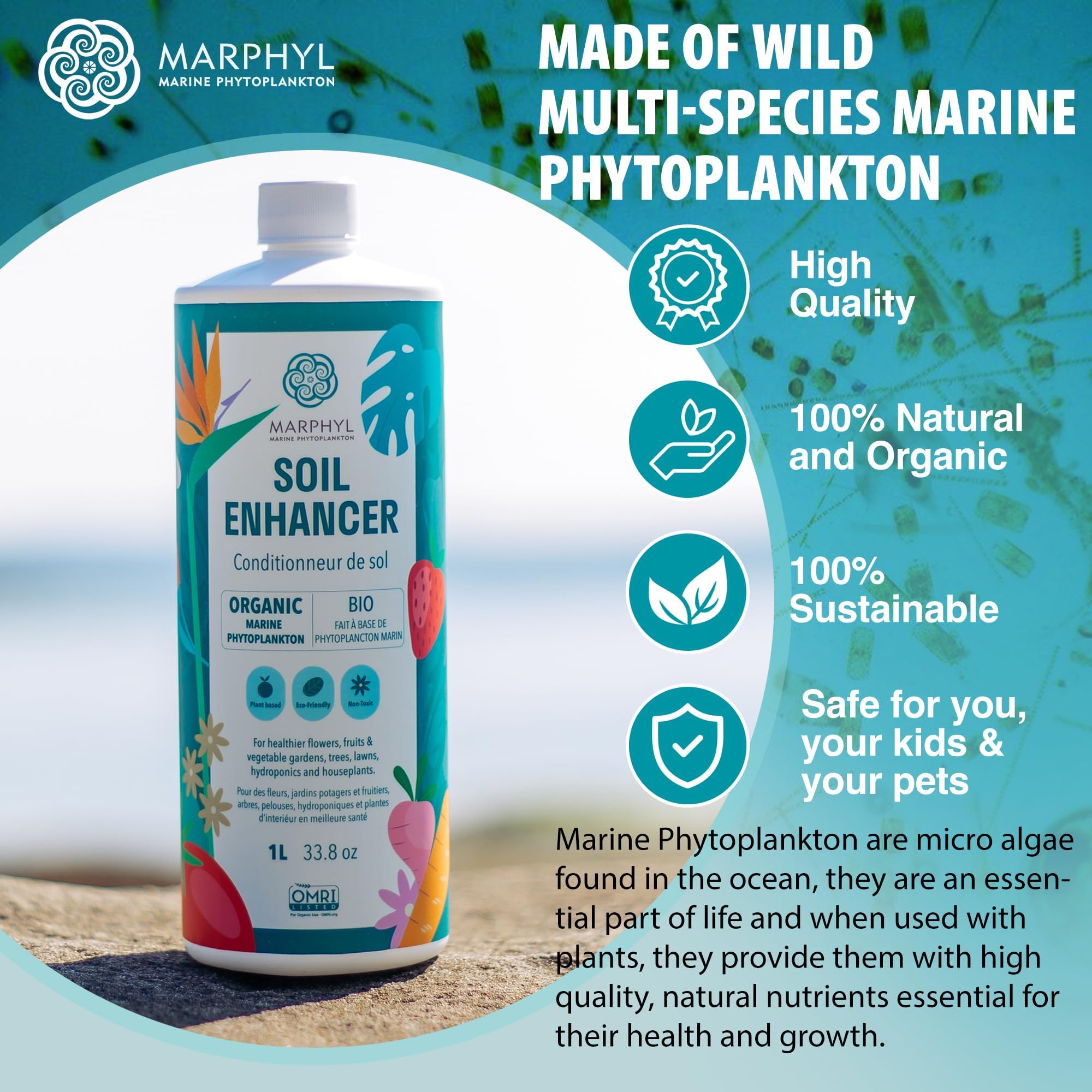 MARPHYL All-Purpose Plant Food – Organic Nutrient-Rich Fertilizer & Soil Enhancer for Indoor & Outdoor Flowers, Vegetables, Succulents, Bamboo & Hydroponics 🍁 All In One Marketplace Canada