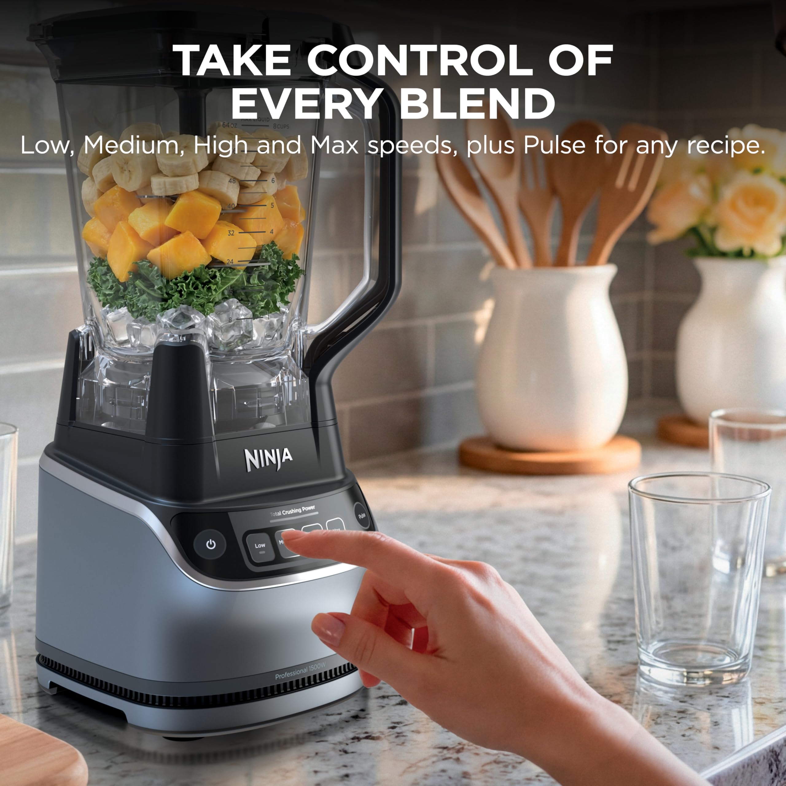 Ninja UltraCrush Pro Kitchen System, 1500W, Silver, BP401C, 72oz/2.1L 🍁 All In One Marketplace Canada