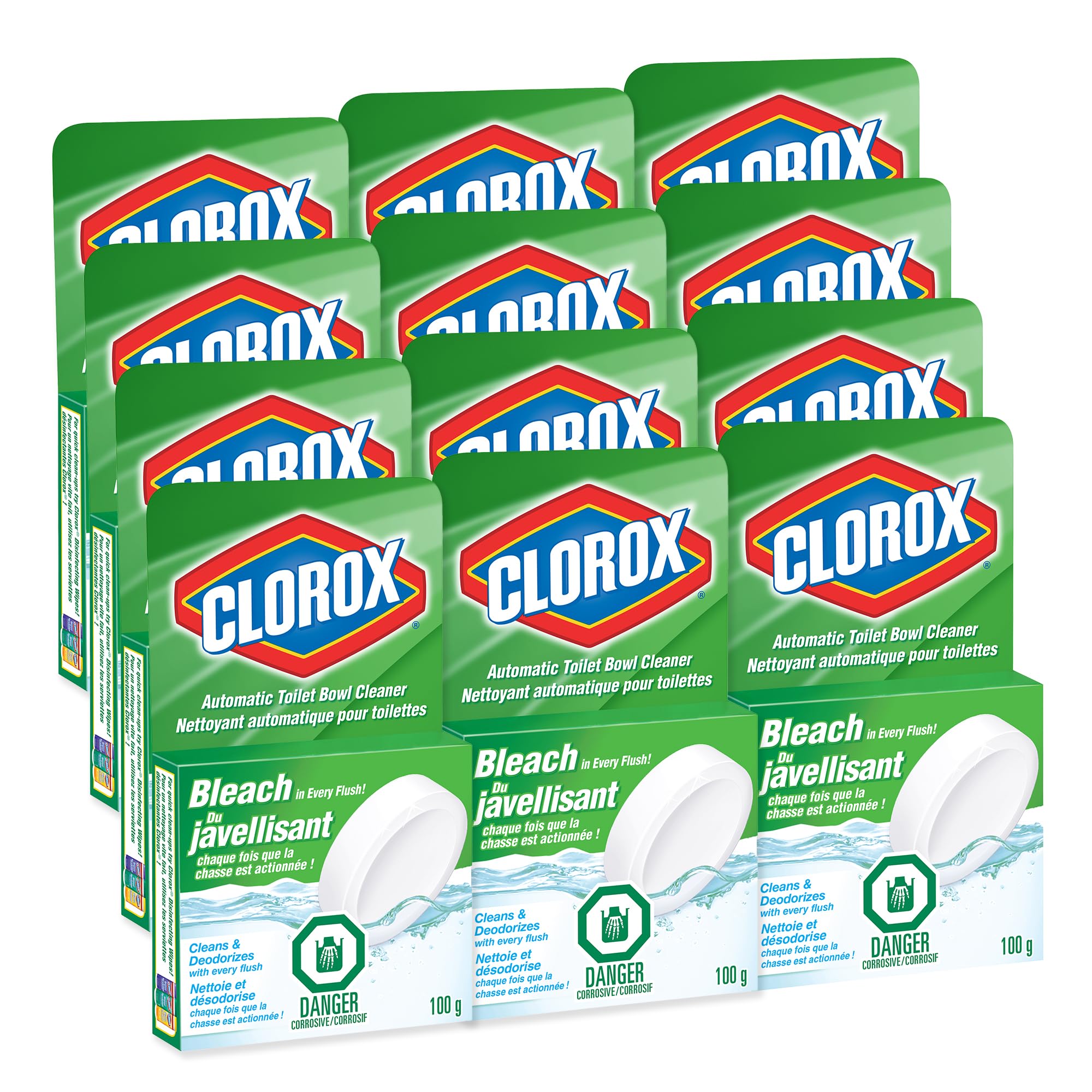 Clorox Automatic Toilet Bowl Cleaner with Bleach, 100 g, Multi-Pack of 12 🍁 All In One Marketplace Canada