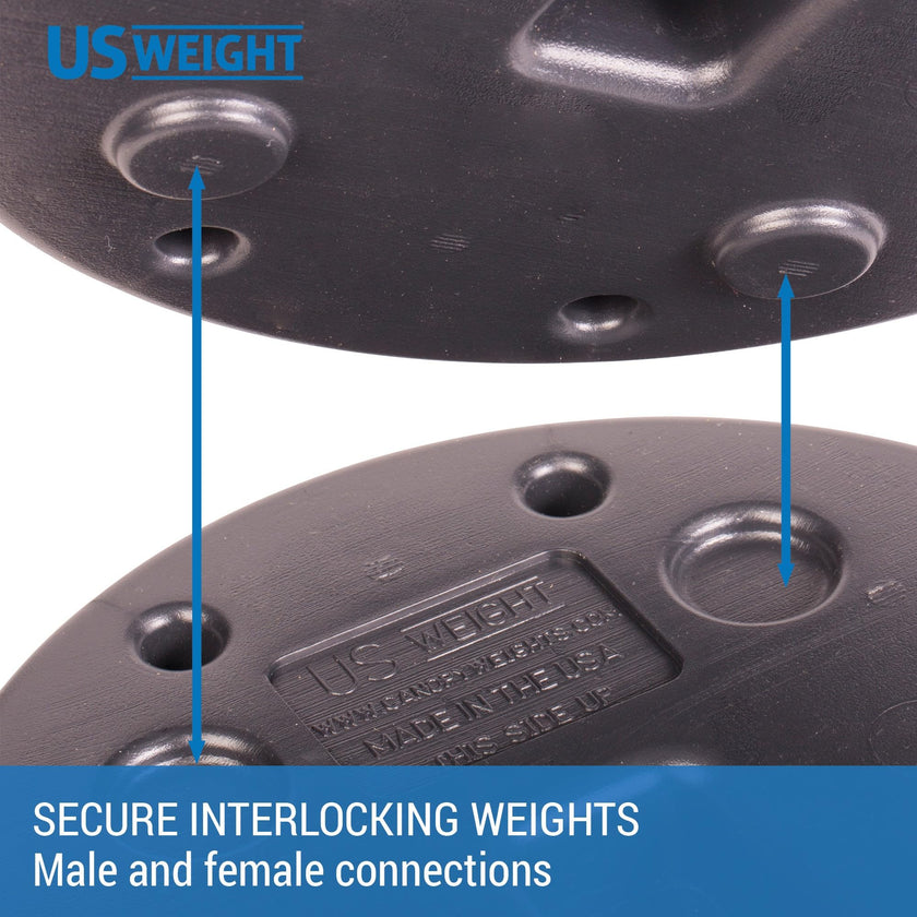 US Weight 40 Pound Canopy Weight Set of 4 and Carry Strap with No-Pinch Design - Easy Installation and Removal to Secure Tents, Canopies, and Umbrellas at Outdoor Events 🍁 All In One Marketplace Canada