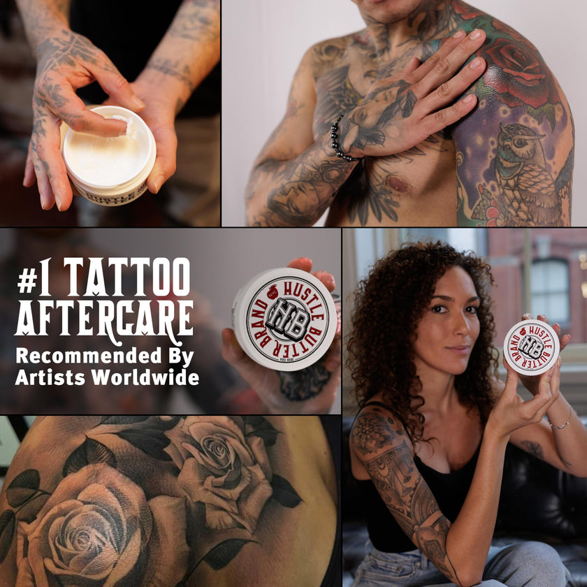Hustle Butter Tattoo Aftercare 5oz Tattoo Balm, Heals + Protects New Tattoos and Rejuvenates Older Tattoos - 100% Vegan Tattoo Cream No-Petroleum 🍁 All In One Marketplace Canada