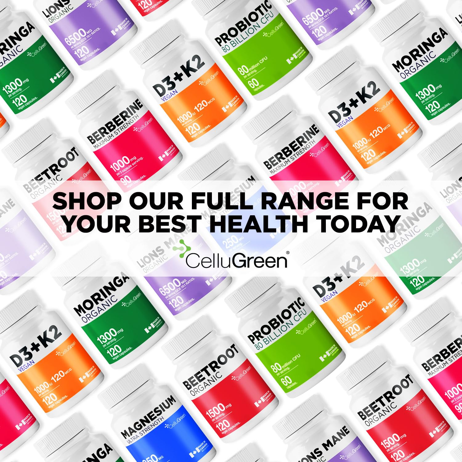 CelluGreen 725mg L-Glutathione MOST POWERFUL AVAILABLE Antioxidant Support for Cellular Health, Liver Detox, Skin & Immune Health, Vegan, Made in Canada. 60 Capsules 🍁 All In One Marketplace Canada