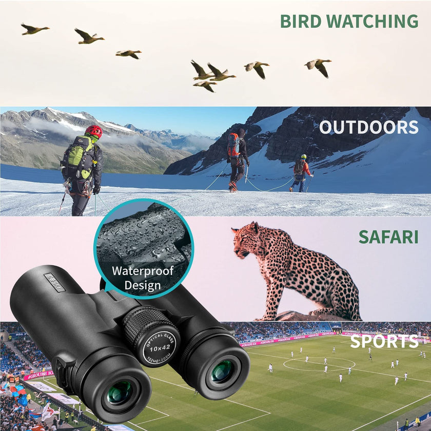 Gosky 10x42 HD Roof Prism Binoculars for Adults with Phone Adapter & Tripod 🍁 All In One Marketplace Canada