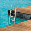 VEVOR Dock Ladder, Removable 5 Steps, 350 lbs Load Capacity, Aluminum Alloy Pontoon Boat Ladder with 4'' Wide Step & Nonslip Mat, Easy to Install for Ship/Lake/Pool/Marine Boarding 🍁 All In One Marketplace Canada