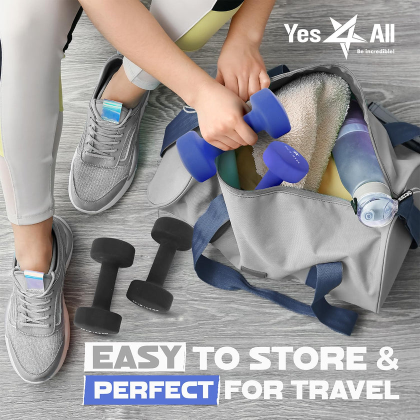 Yes4All Dumbbell Neoprene, poids et haltere, Weight Set, Hand Weights for Women, Dumbbells Pair, Free Weights (D. Blue - 12lbs) 🍁 All In One Marketplace Canada