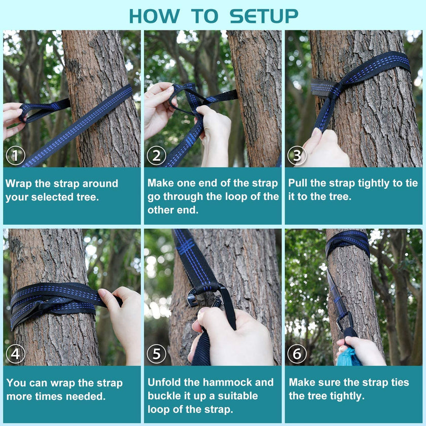 Camping Hammock Portable Nylon Hammocks with Tree Straps Single Lightweigtht Hammock Swing for Outdoors, Backpacking, Camping, Travel, Beach, Garden, Breathable & Quick Drying Parachute 🍁 All In One Marketplace Canada