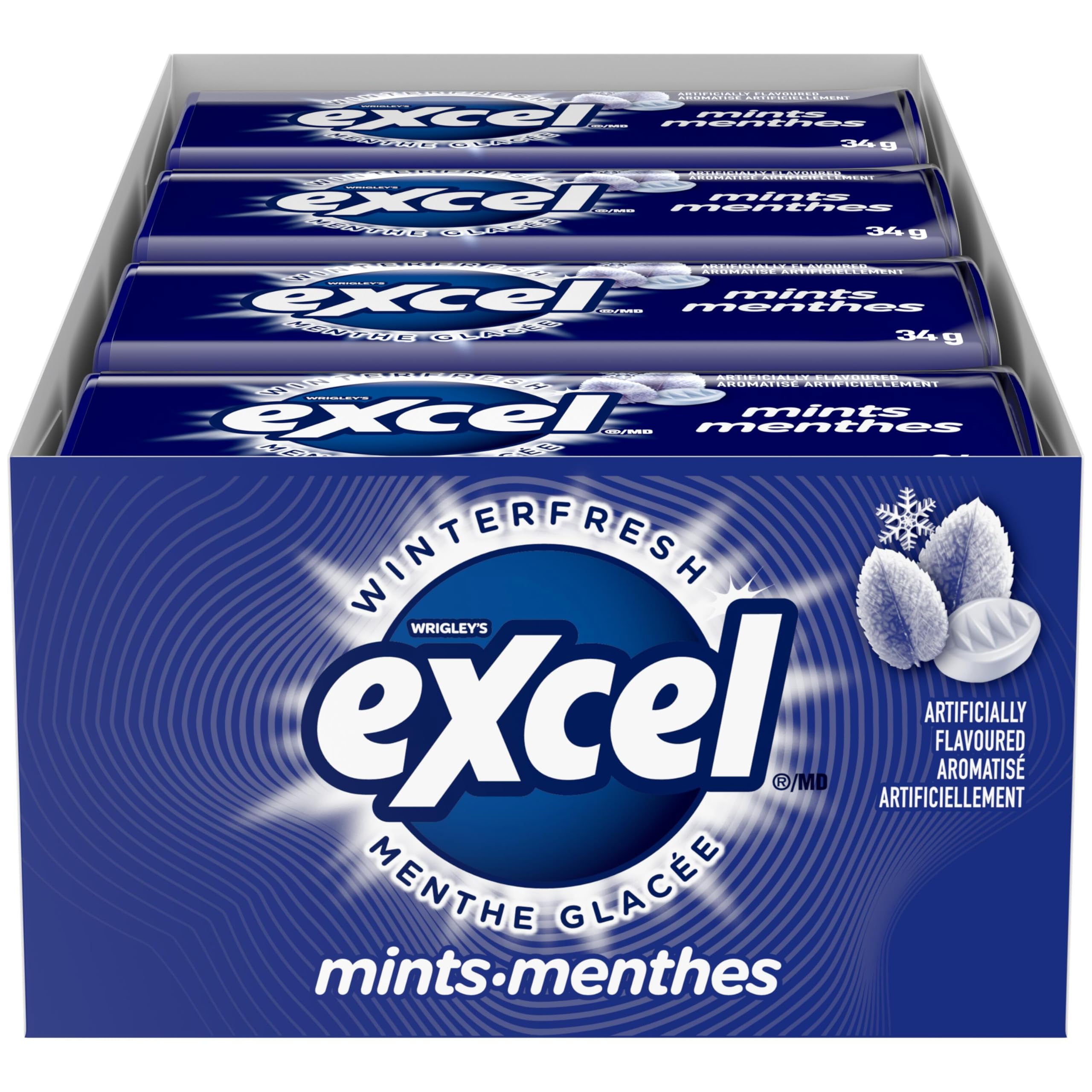 EXCEL, Winterfresh Flavoured Mints, 34g, Tin, 8 Packs 🍁 All In One Marketplace Canada