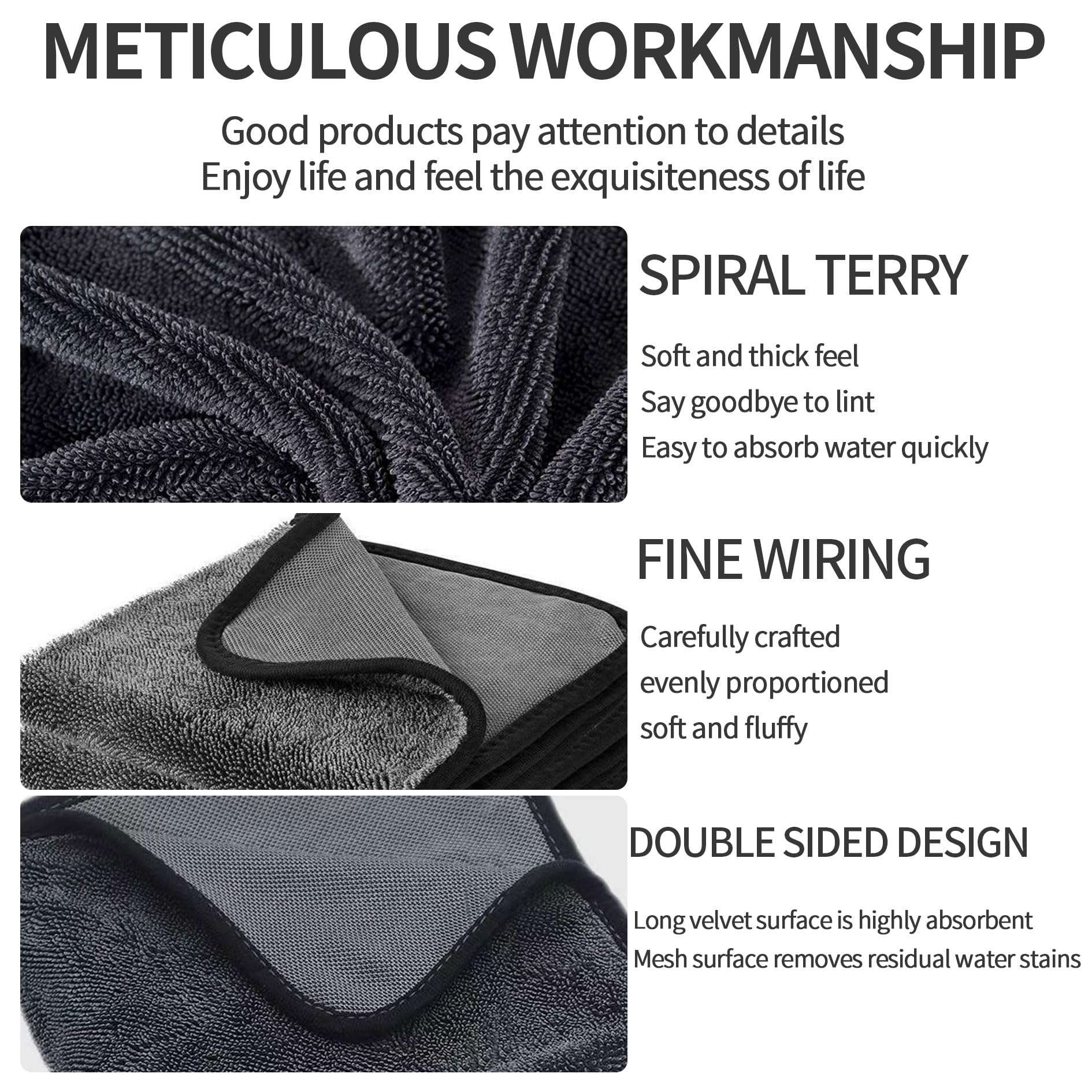Shiny Wipes Towel for Shower, Shiny Wipes Cloth, Shower Cleaning Cloths for Car Detailing, Kitchen, Window Cleaning Cloth (3, 40 * 40cm) 🍁 All In One Marketplace Canada