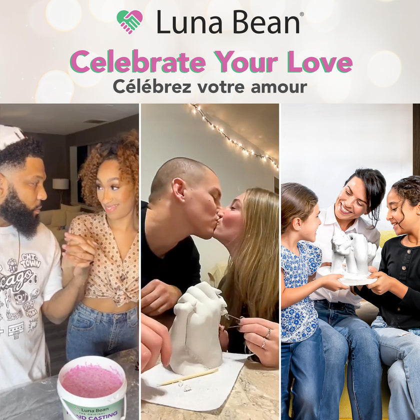 Luna Bean Hand Casting Kit – The Original Hand Mold Kit – Anniversary Engagement Gifts for Women Men Her Him Couples Wife Boyfriend Girlfriend Wedding Bridal Shower 🍁 All In One Marketplace Canada