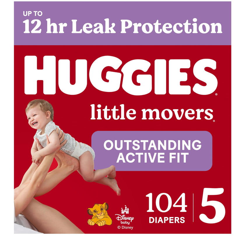 Disposable Baby Diapers Size 5 - Huggies Little Movers, 104ct, Mega Colossal Pack 🍁 All In One Marketplace Canada