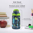 Contigo Kids Aubrey Straw Water Bottle with Leak-Proof Lid, BPA-Free Plastic, Dishwasher Safe, Lime with Dogs, 14 oz (414 mL) 🍁 All In One Marketplace Canada