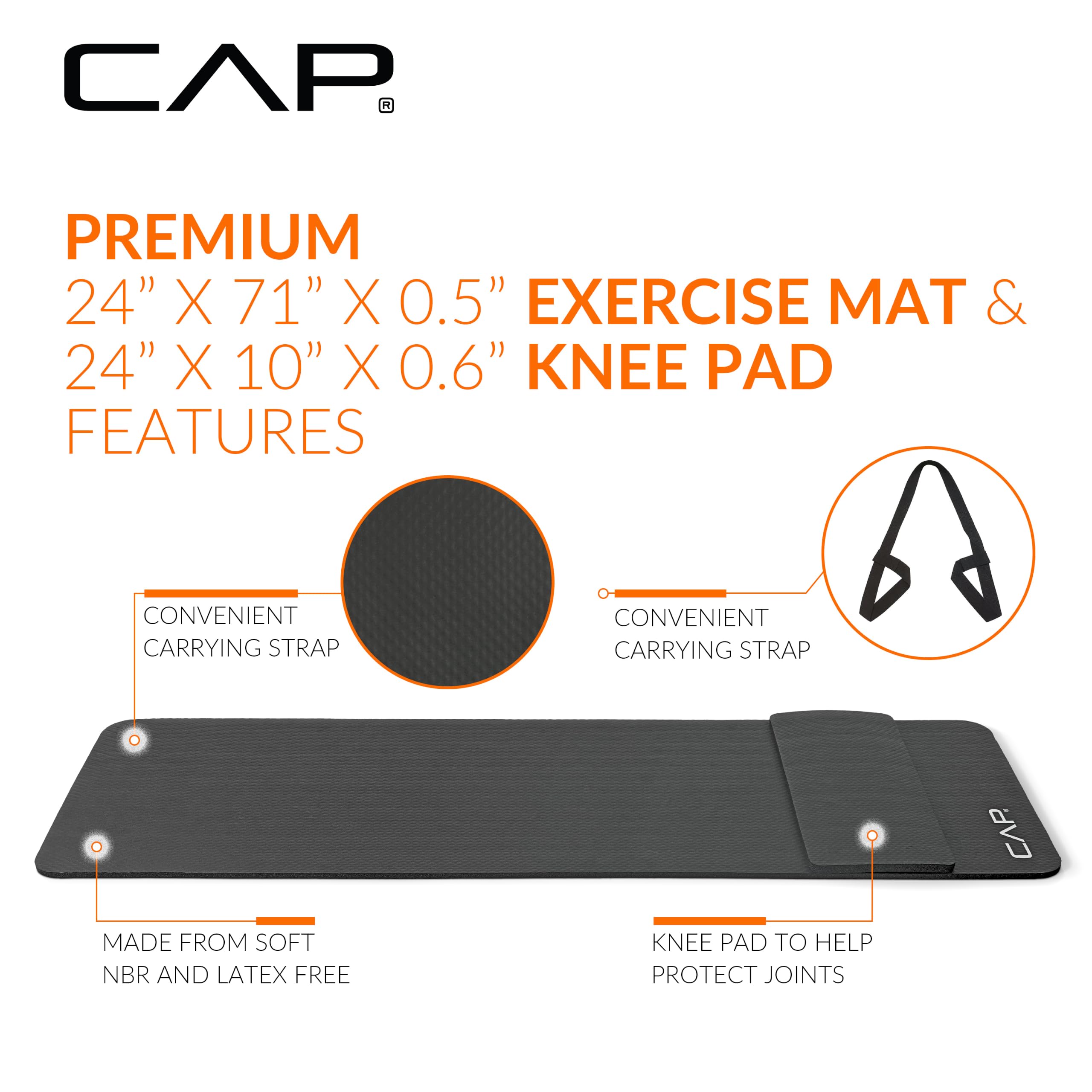 CAP Barbell Yoga Mat 1/2