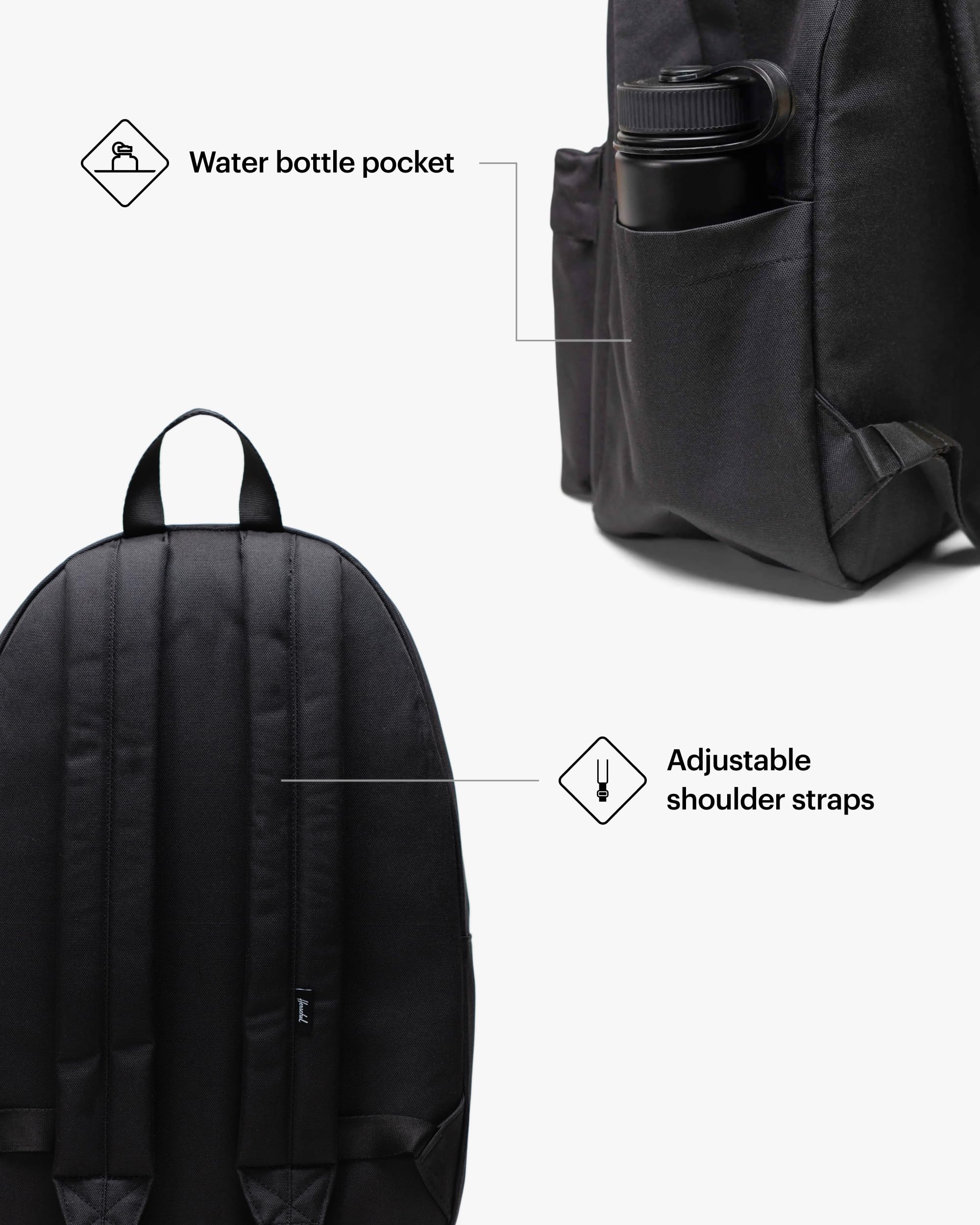 Herschel Classic Backpack, Unisex, Black, Mod XL - 25L 🍁 All In One Marketplace Canada