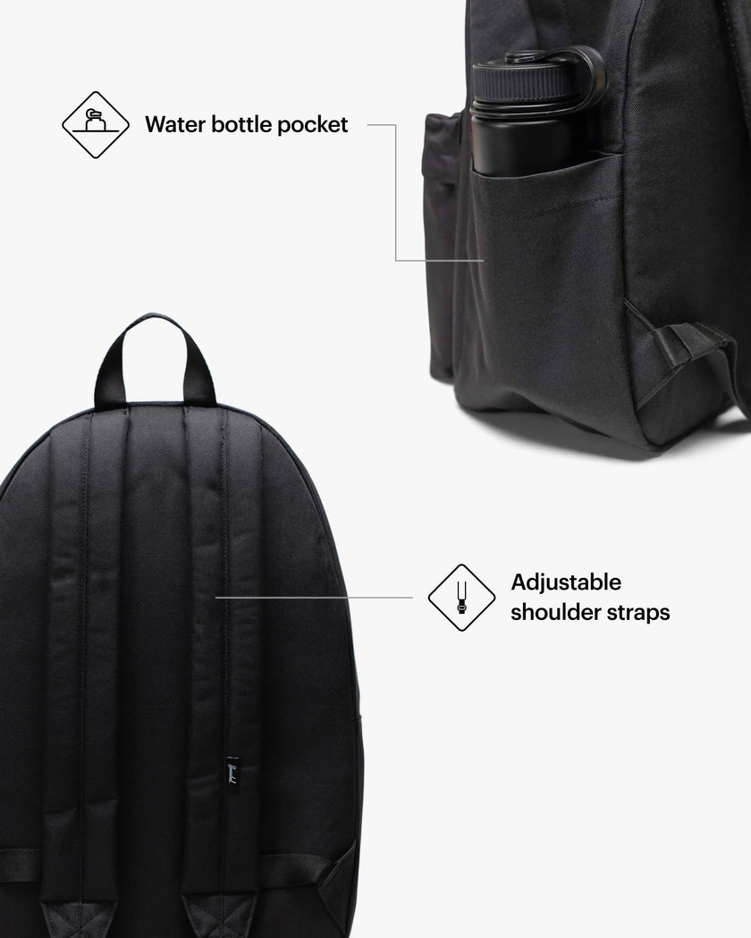 Herschel Classic Backpack, Unisex, Black, Mod XL - 25L 🍁 All In One Marketplace Canada