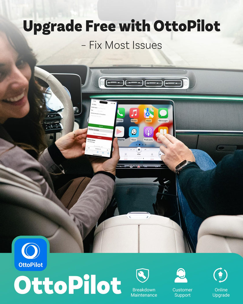 OTTOCAST Mini 2025 Wireless CarPlay & Android Auto 2-in-1 Adapter, Plug & Play, 5GHz WiFi, Auto Connect for iPhone & Android, Fits 98%+ OEM Wired CarPlay Cars 🍁 All In One Marketplace Canada