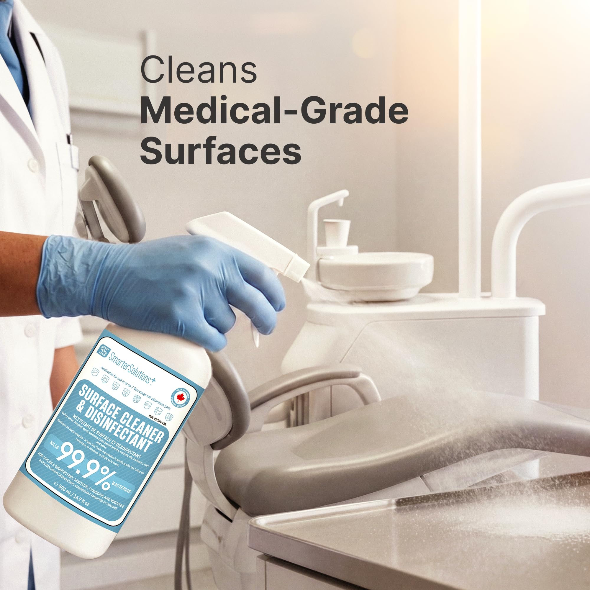 Hypochlorous Acid Spray Cleaning Solution, Made in Canada, Hospital Grade Disinfectant Spray, All-Purpose Sanitizer & Deodorizer, Eliminate Viruses Including Norovirus (2 Pack - 2 x 500ml) 🍁 All In One Marketplace Canada