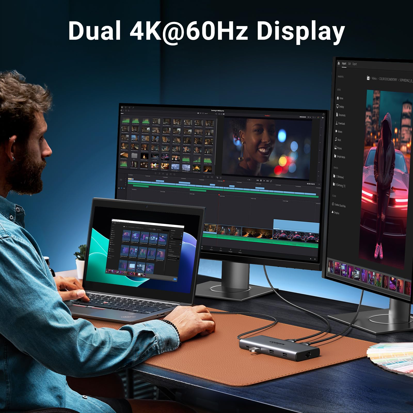 UGREEN 10 in 1 Docking Station for Laptop Dual Monitor, Revodok Pro 210 with Single 8K@30Hz, Dual 4K@60Hz, 100W PD, 1Gbps Ethernet, SD/TF, 5Gbps USB, USB C Hub for MacBook Air/Pro, ASUS, HP, XPS13&15 🍁 All In One Marketplace Canada