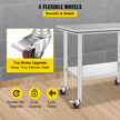 VEVOR 36x24x33.5 inch Stainless Steel Work Table with Wheels Prep Table with casters Heavy Duty Work Table for Commercial Kitchen Restaurant Business Garage 350 lb Capacity 🍁 All In One Marketplace Canada