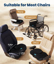 Everlasting Comfort Doctor Recommended Memory Foam Seat Cushion for Office Chairs & Car - Ergonomic Office Desk Accessories - Cushions for Tailbone Pain Relief, Sciatica (Black, Large) 🍁 All In One Marketplace Canada
