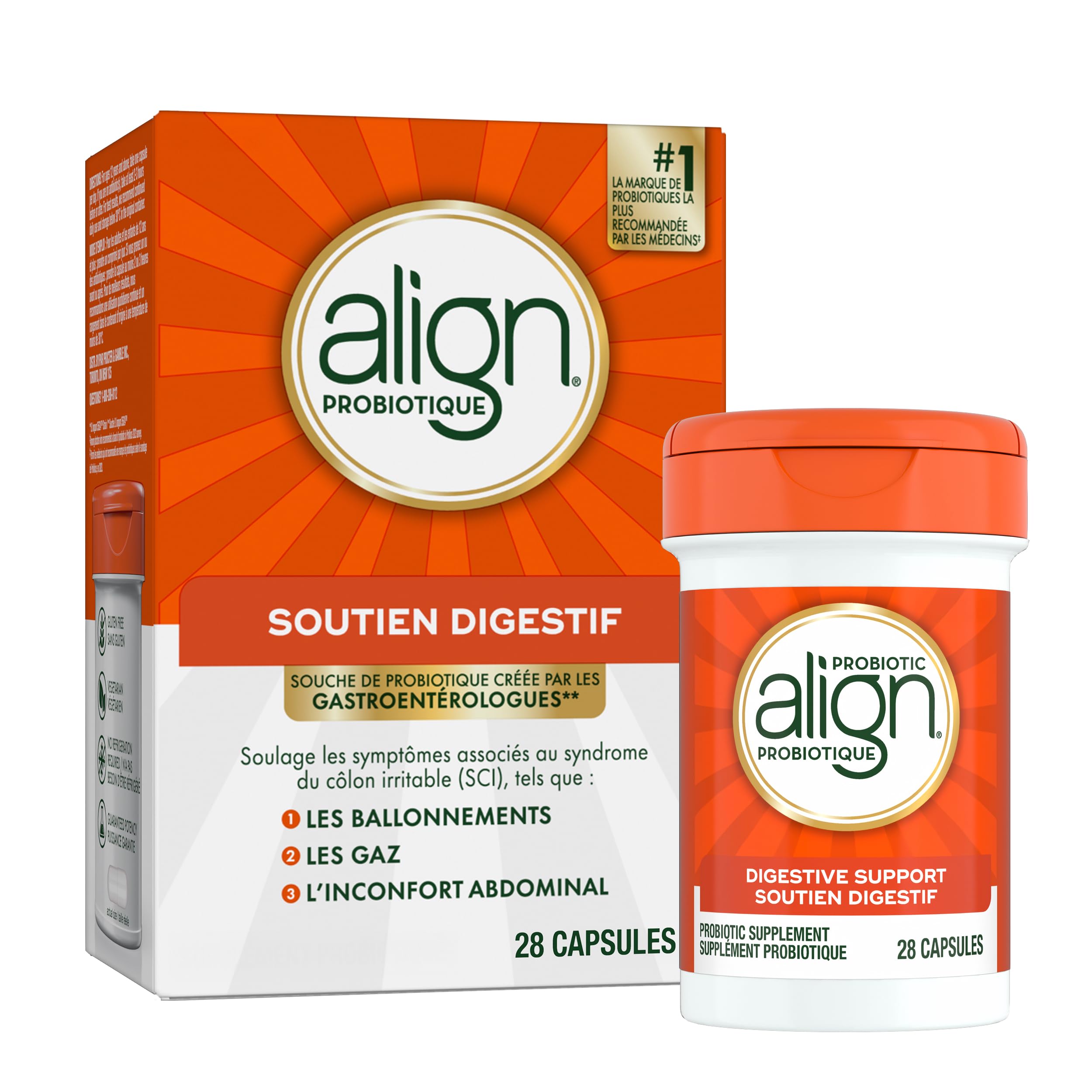 Align Probiotic Digestive Support, IBS Symptom Relief: Gas, Abdominal Discomfort, Bloating, Helps Healthy Intestinal Flora for Women & Men, 28 Capsules 🍁 All In One Marketplace Canada
