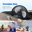 OCOOPA Small Desk Fan, 4000mAh Rechargeable USB Fan Battery Operated, 4 Speeds, 5'' Portable Table Fan with Strong Airflow Quiet, Detachable Grille, Mini Desktop Fan(Blue) 🍁 All In One Marketplace Canada