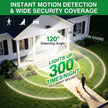 Solar Motion Sensor Light Outdoor, 2500LM 286 LED Solar Outdoor Lights with Power Display & Mode Indicators - 6500K Adjustable 3-Head Flood Light, IP65 Waterproof for Garden, Garage, Yard - 2 Pack 🍁 All In One Marketplace Canada
