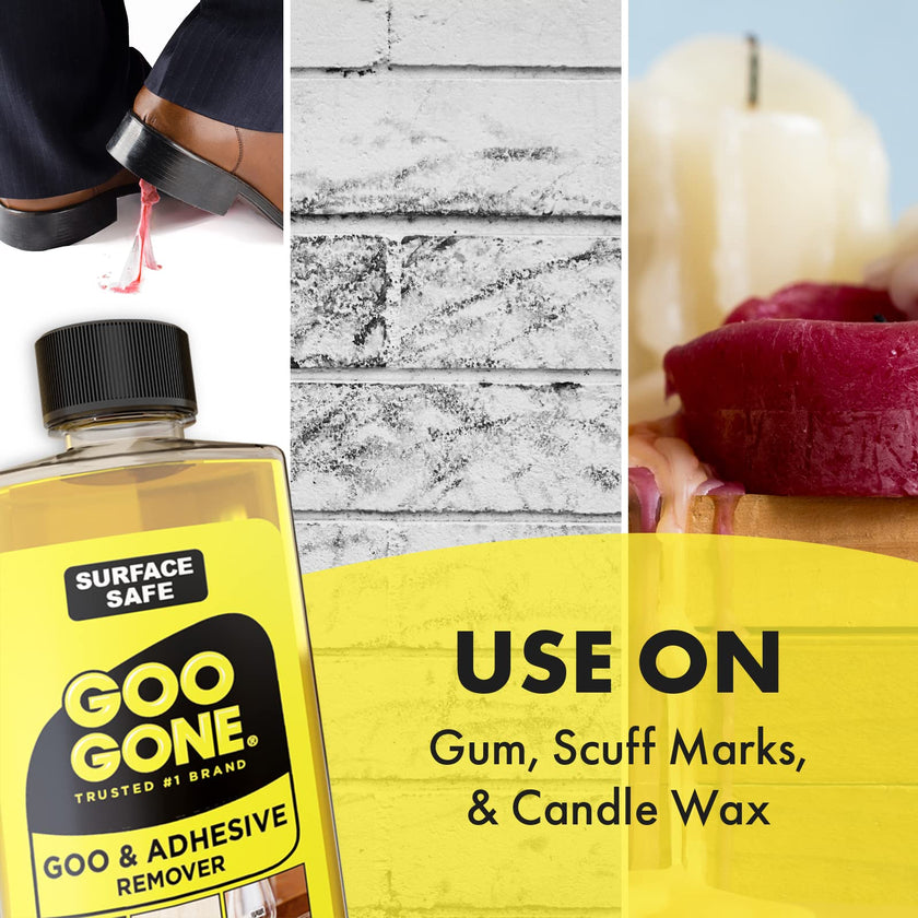 Goo Gone Adhesive Remover - 2 Pack - 8 Ounce - Surface Safe Adhesive Remover Safely Removes Stickers Labels Decals Residue Tape Chewing Gum Grease Tar Crayon Glue 🍁 All In One Marketplace Canada