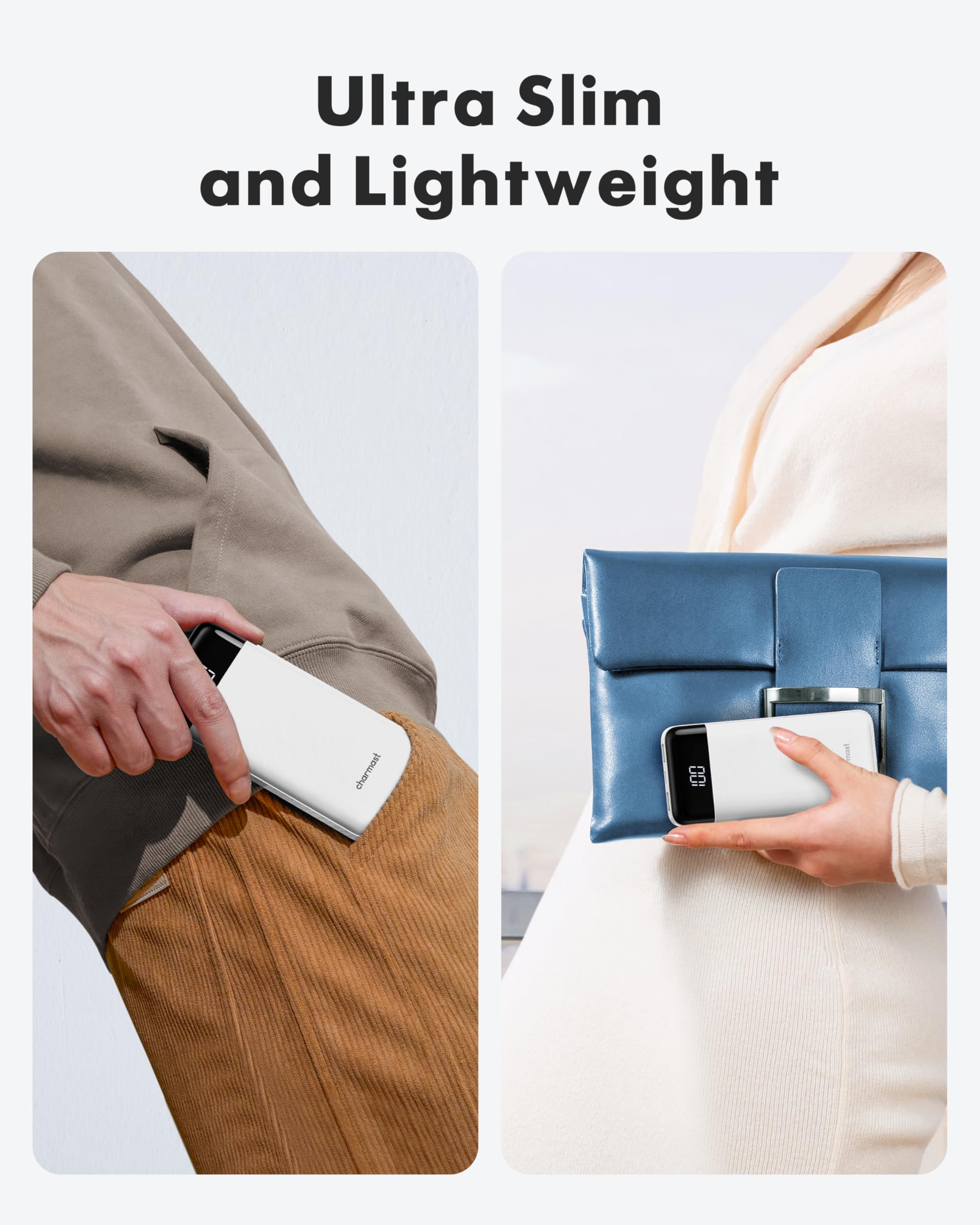 Charmast Portable Charger with Built in Cables, Power Bank with Cords Wires, Slim 10000mAh Travel Battery Pack 6 Outputs 3 Inputs 3A Fast Charging for Samsung Google Pixel LG Moto iPhone iPad 🍁 All In One Marketplace Canada