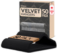 Beddora Black Velvet Hangers 50 Pack,Heavy Duty Coat Hanger for Closet - Felt Hangers for Space Saving Clothes Hanger - Pant Hanger for Shirts, Jackets,Dresses,Suit 🍁 All In One Marketplace Canada