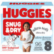 Huggies Size 8 Diapers, Snug & Dry Baby Diapers, Size 8 (45+ lbs), 96 Count (2 Packs of 48), Packaging May Vary 🍁 All In One Marketplace Canada
