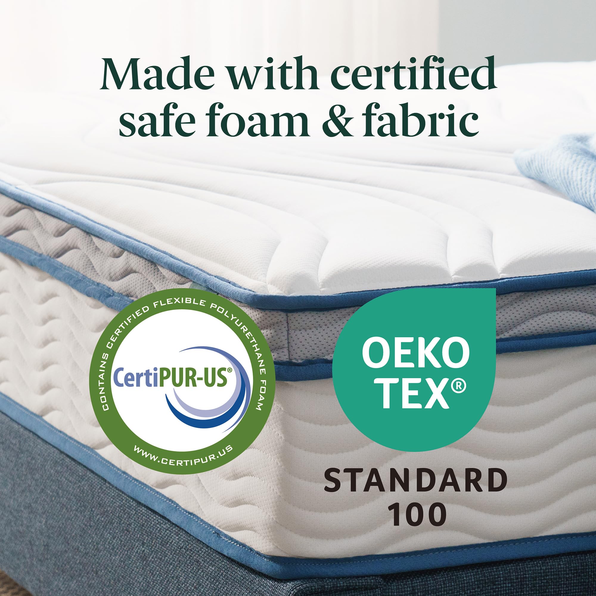 Zinus 8 Inch Spring Sensation Hybrid Mattress [New Version], Twin XL, Fiberglass Free, Medium Firmness, Durable Support, Certified Safe Foams & Fabric, Mattress in A Box 🍁 All In One Marketplace Canada