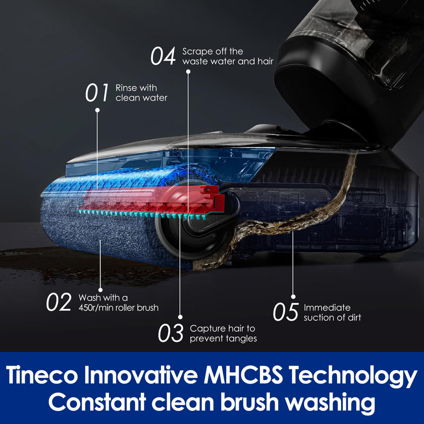 Tineco Floor ONE S7 Stretch Ultra Cordless Wet Dry Vacuum Cleaner, 180°Lay-Flat Anti-Tangle Design, 50 Minutes Runtime, 185℉ Flashdry Self-Cleaning, Dual-Sided Edge Cleaning 🍁 All In One Marketplace Canada