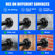 Ausemku Shower Curtain Rod Tension - 32-80 Inch Never Rust Non-Slip Spring Tension Curtain Rod No Drilling Stainless Steel Curtain Rod Use Bathroom Kitchen（Black） 🍁 All In One Marketplace Canada