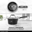 Starfrit The Rock 1.9L (2Qt) Non-Stick Saucepan - Durable Forged Aluminum - Oven Safe - PFOA Free - Easy to Clean - Black 🍁 All In One Marketplace Canada