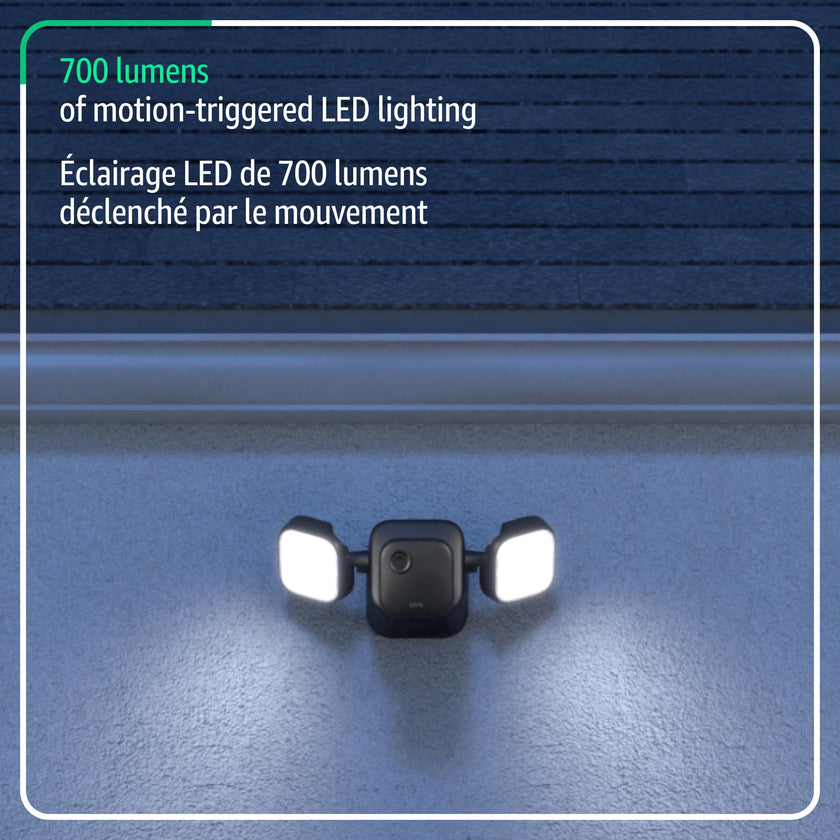 Blink Outdoor 4 Floodlight Camera — Wireless smart security camera, 700 lumens, two-year battery life, enhanced motion detection, Sync Module Core included — 1-camera system 🍁 All In One Marketplace Canada