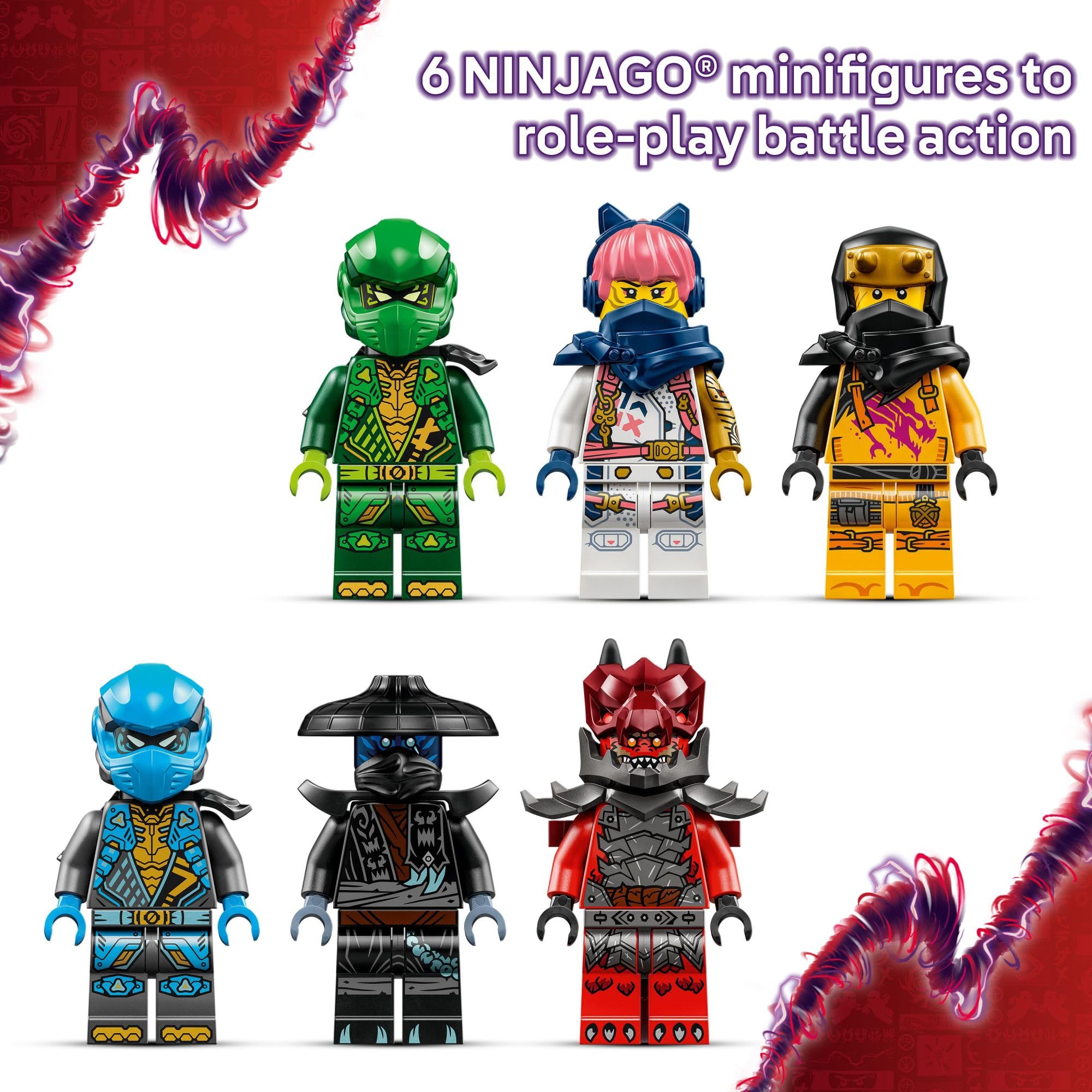 LEGO NINJAGO Thunderfang Dragon of Chaos Building Toy for Kids Ages 8+ - Dragon Rising Playset with 6 Minifigures and Poseable Dragon Figure - Birthday Gift Idea for Boys and Girls - 71832 🍁 All In One Marketplace Canada