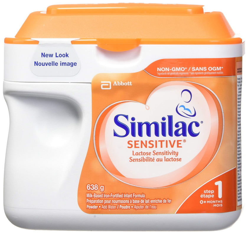 Similac Sensitive Lactose Sensitivity Non-gmo Baby Formula Powder, 0+ Months, Orange, 638g 🍁 All In One Marketplace Canada