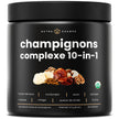 Organic Mushroom Powder - 10-in-1 Complex - Mushroom Supplement Powder Blend for Memory, Focus & Immune Support - Mushroom Blend For Coffee, Water, Smoothies - 8oz 🍁 All In One Marketplace Canada